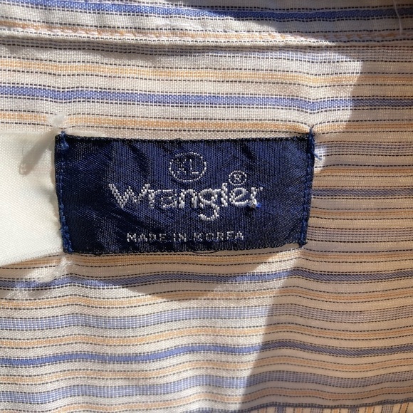 Men's Vintage Wrangler Multicolor Striped Western Shirt XL Snaps Cowboy Ranch - Picture 7 of 11